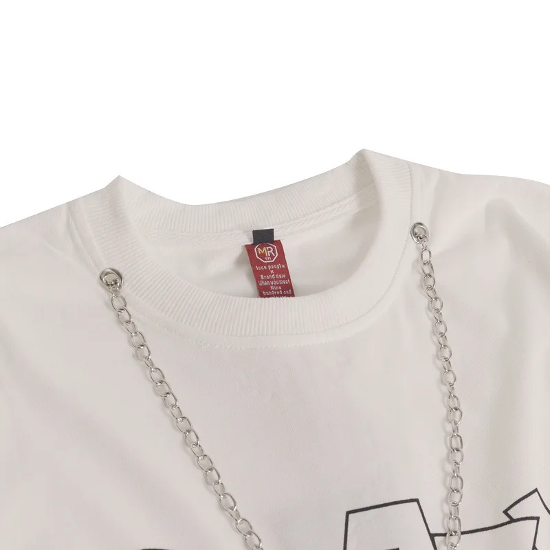 Fashion Necklace Decoration Long Sleeve Tshirts O-neck Tees High Street Oversized T-shirt Men/women Casual Clothes
Fashion Necklace Decoration Long Sleeve Tshirts O-neck Tees High Street Oversized T-shirt Men/women Casual Clothes
