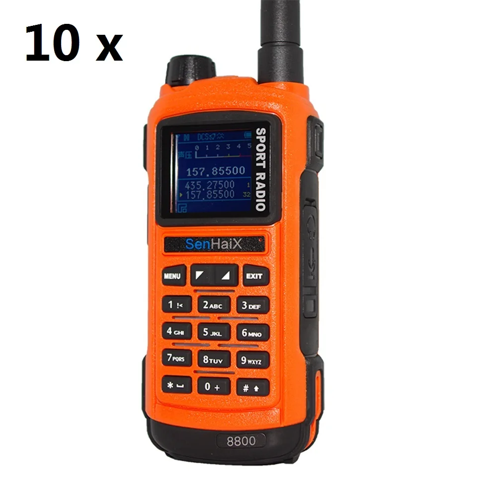 10x SENHAIX GP8800 Любительская рация Bluetooth водонепроницаемый ТПУ Bluetooth Программирование светодиодный бликовый трансивер
10x SENHAIX GP8800 Любительская рация Bluetooth водонепроницаемый ТПУ Bluetooth Программирование светодиодный бликовый трансивер