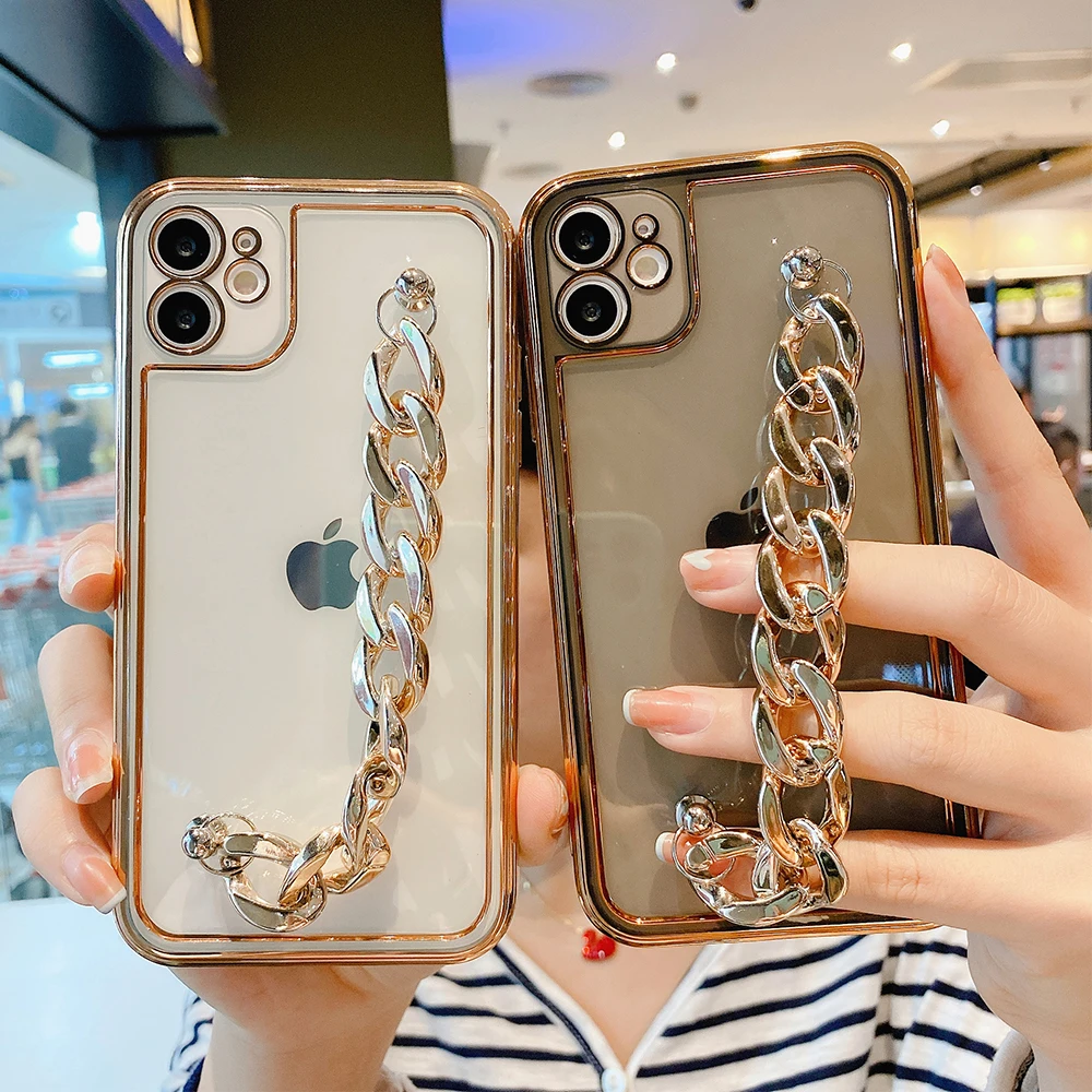 Clear Galvanized Pulse Chain Phone Case for iPhone 11 12 Pro Max xr xs 7 8 Plus 12 Mini 11 Shockproof Soft Back Bumper
Clear Galvanized Pulse Chain Phone Case for iPhone 11 12 Pro Max xr xs 7 8 Plus 12 Mini 11 Shockproof Soft Back Bumper