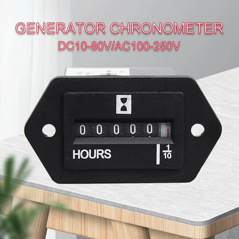 Generator Excavator Timer Mower Lawn Mower Bulldozer Industrial Timer DC10-80V AC100-250V Electromechanical Hour Meter Counter
Generator Excavator Timer Mower Lawn Mower Bulldozer Industrial Timer DC10-80V AC100-250V Electromechanical Hour Meter Counter