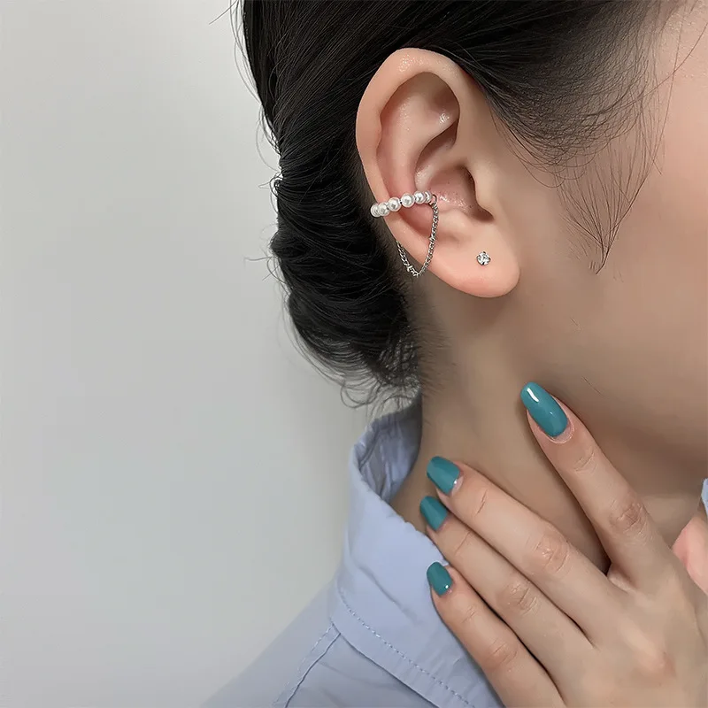 Ear-piercing benefit Pearl tassel earclip Female sweet girl heart fairy short style ear-bone earclip earrings
Ear-piercing benefit Pearl tassel earclip Female sweet girl heart fairy short style ear-bone earclip earrings