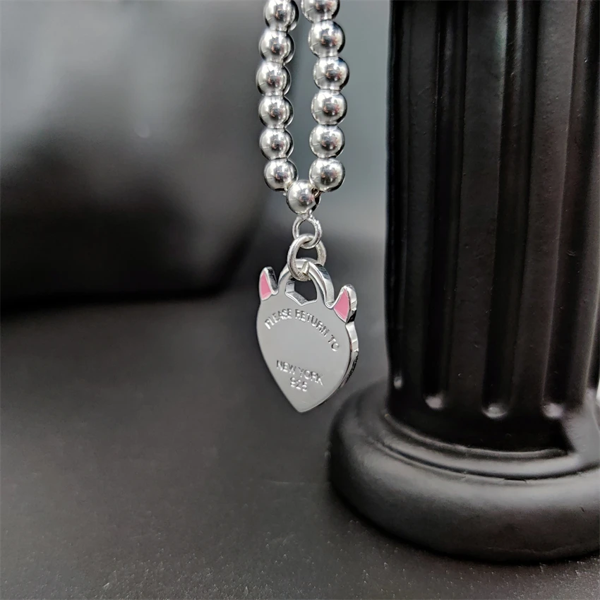 4mm Bead Necklace Brand Classic Devil Horn Heart Charm High Girl Jewelry Gift 1:1 Sterling Silver 925 Original Luxury for Women
4mm Bead Necklace Brand Classic Devil Horn Heart Charm High Girl Jewelry Gift 1:1 Sterling Silver 925 Original Luxury for Women