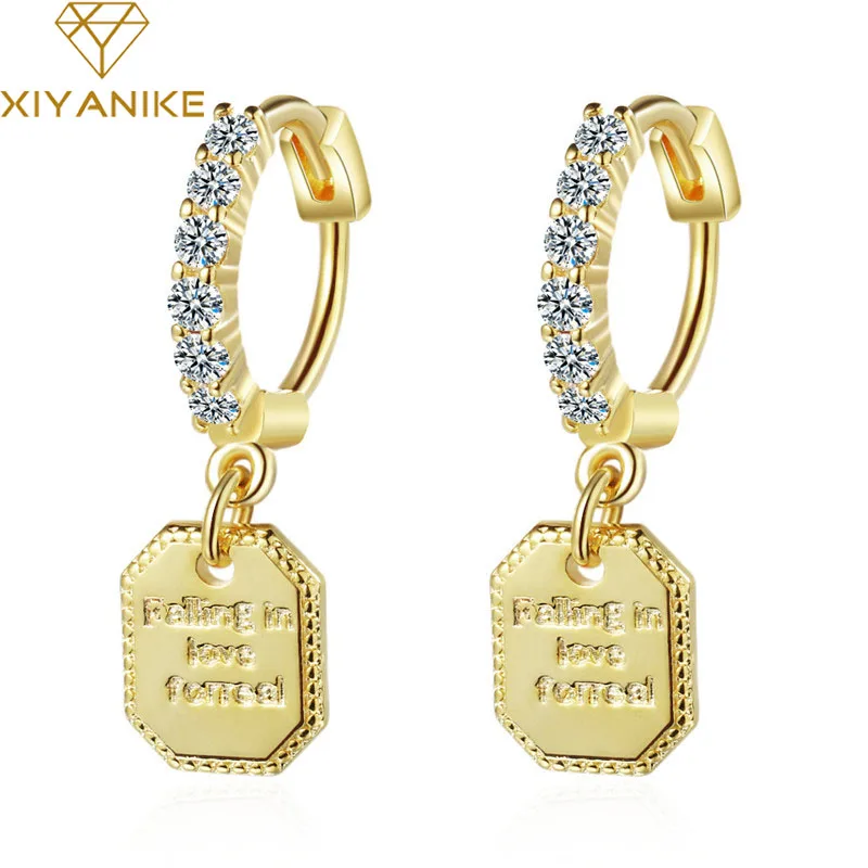 XIYANIKE Silver Color Korean Style Simple Fashion Ear Buckle Trend Square Brand Letter Pendant Rhinestone Ear jewelry
XIYANIKE Silver Color Korean Style Simple Fashion Ear Buckle Trend Square Brand Letter Pendant Rhinestone Ear jewelry