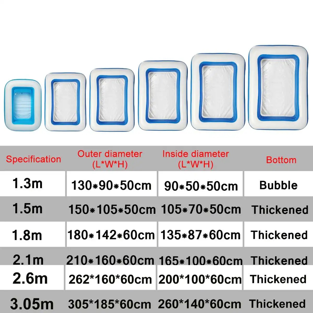 1.3M-3.05M Inflatable Swimming Pool For Adults Kids Family Pool Bathing Tub Outdoor Indoor Swimming Pool
1.3M-3.05M Inflatable Swimming Pool For Adults Kids Family Pool Bathing Tub Outdoor Indoor Swimming Pool