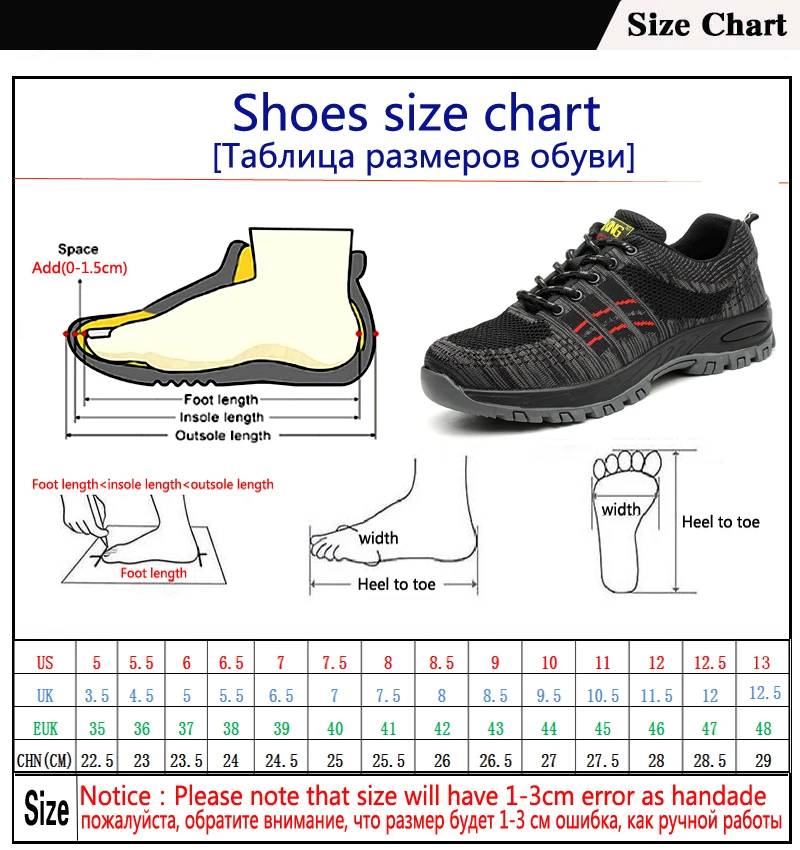 Unisex Steel Toe Work Safety Shoes Outdoor Construction Puncture Proof Safety Shoes Lightweight Breathable Men Sports Shoes
Unisex Steel Toe Work Safety Shoes Outdoor Construction Puncture Proof Safety Shoes Lightweight Breathable Men Sports Shoes