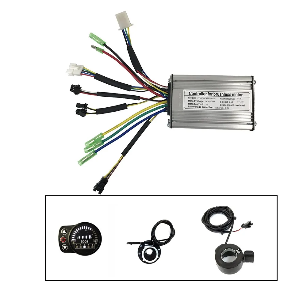 Electric Bicycle KT 36V/48V 350W 17A SM Controller+LCD900S Display+Sensor+Thumb Throttle E-Bike Converter Adapter Connector Kit
Electric Bicycle KT 36V/48V 350W 17A SM Controller+LCD900S Display+Sensor+Thumb Throttle E-Bike Converter Adapter Connector Kit