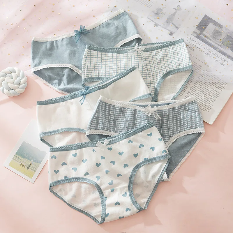 Love Heart Printed Panties Sweet Girls Underwear Plaid Cotton Soft Breathable Briefs Mid Rise Lovely Women Lingerie Underpants
Love Heart Printed Panties Sweet Girls Underwear Plaid Cotton Soft Breathable Briefs Mid Rise Lovely Women Lingerie Underpants