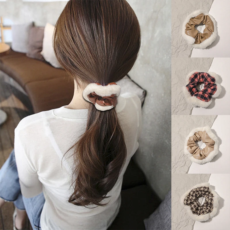 Vintage Cute Faux Fur Hair Ties Stylish Women Girls PU Scrunchies Female Hair Accessories Fall And Winter Plush Hair Tie
Vintage Cute Faux Fur Hair Ties Stylish Women Girls PU Scrunchies Female Hair Accessories Fall And Winter Plush Hair Tie