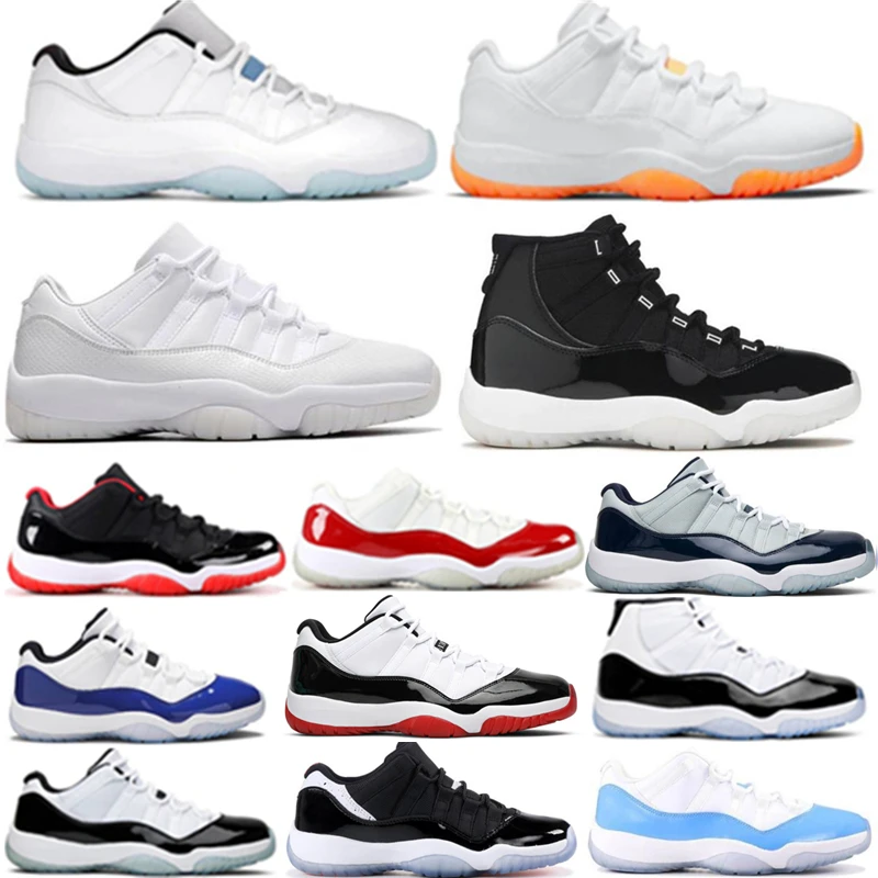 

11S Men Basketball Shoes 11 Concord Bred High Gamma Blue Cap and Gown Women 25th Anniversary White Trainers Gamma Blue 36-47