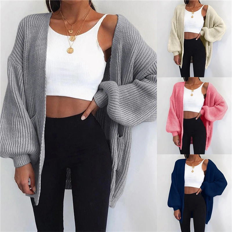 Loose Knitted Cardigan Sweater For Women 2021 New Loose Open Stitch Sleeve Autumn Winter Coat Solid Casual Jumper Plus Size Coat
Loose Knitted Cardigan Sweater For Women 2021 New Loose Open Stitch Sleeve Autumn Winter Coat Solid Casual Jumper Plus Size Coat