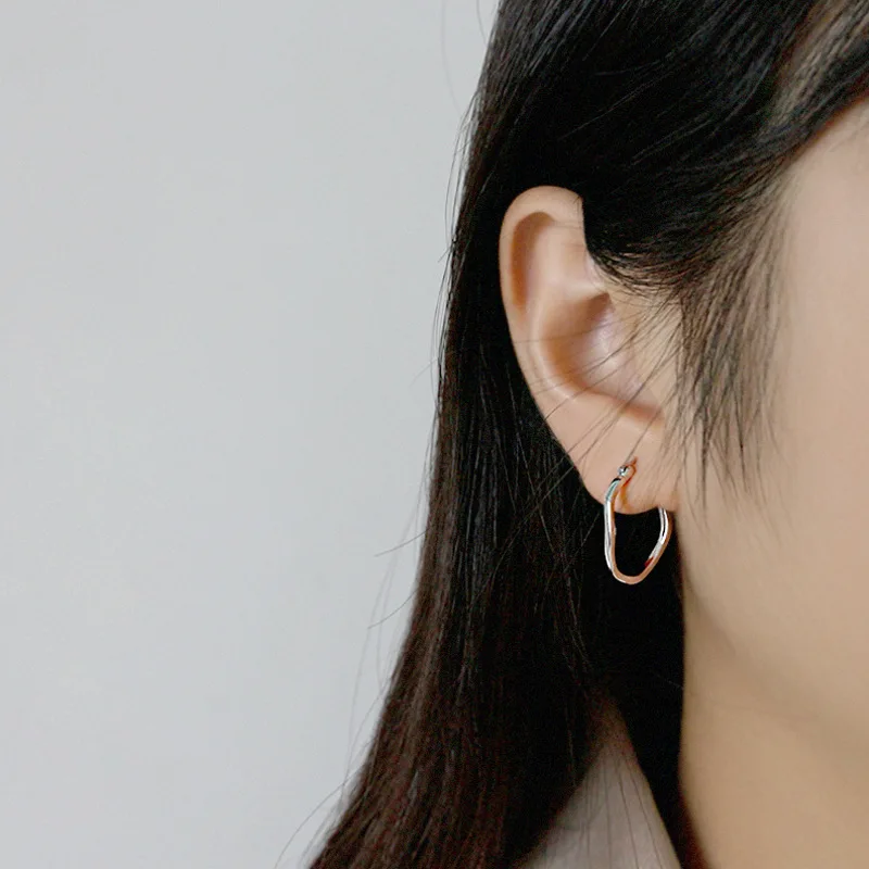 100% 925 sterling silver irregular circle hoop earrings for women bijoux, simple gold color earrings hoops silver 925 jewelry
100% 925 sterling silver irregular circle hoop earrings for women bijoux, simple gold color earrings hoops silver 925 jewelry