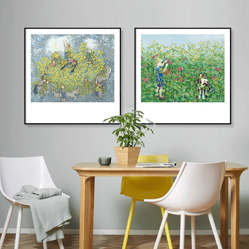 Nordic Scenery Girl And Boy Living Room Cartoon Animal Dog Plant Leaves Boat House Canvas Painting Wall Picture Poster Decor
Nordic Scenery Girl And Boy Living Room Cartoon Animal Dog Plant Leaves Boat House Canvas Painting Wall Picture Poster Decor
