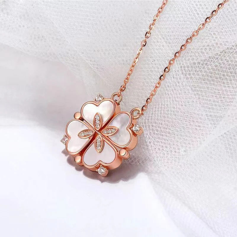 Personalized fashion heart-shaped four-leaf clover diamond-studded women's pendant necklace trend charm jewelry gifts wholesale
Personalized fashion heart-shaped four-leaf clover diamond-studded women's pendant necklace trend charm jewelry gifts wholesale