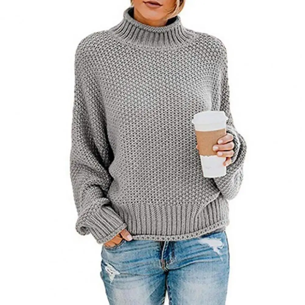 Solid Color Knitted Sweater Long Sleeve All-matched Turtleneck Rolled Edges Women Sweater Pullover for Autumn Winter xxxl
Solid Color Knitted Sweater Long Sleeve All-matched Turtleneck Rolled Edges Women Sweater Pullover for Autumn Winter xxxl