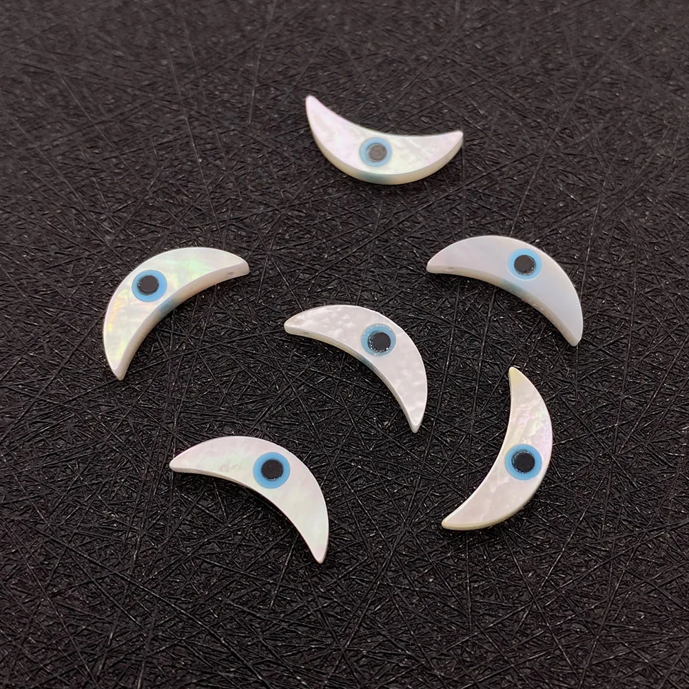 2pcs/package Natural Shell Eye Beads Moon Shape Evil Eye Beads Pendant DIY Jewelry Making Accessories Necklace Bracelet Earrings
2pcs/package Natural Shell Eye Beads Moon Shape Evil Eye Beads Pendant DIY Jewelry Making Accessories Necklace Bracelet Earrings