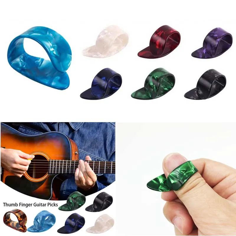 

Thumb Finger Guitar Pick Celluloid Mediator Plectrums For Acoustic Electric Guitarra Bass Thickness 1.2mm Thumb Finger Paddle