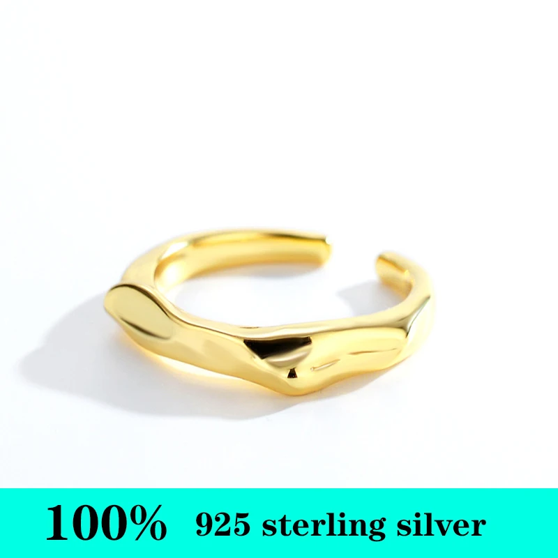 925 sterling silver ring ins irregular concave-convex ring 18K gold color can be adjusted party woman ring fashion jewelry
925 sterling silver ring ins irregular concave-convex ring 18K gold color can be adjusted party woman ring fashion jewelry