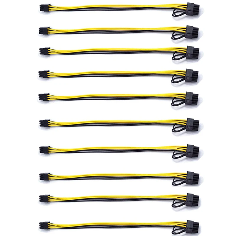 PCIe 6 Pin Male to 8 Pin (6+2) Male PCIe Adapter Power Cable PCI Express Extension Cable 12.5 Inches
PCIe 6 Pin Male to 8 Pin (6+2) Male PCIe Adapter Power Cable PCI Express Extension Cable 12.5 Inches