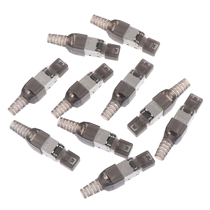 1 шт., без инструментов, экранированный RJ45 Cat 7, Соединительный разъем, модульный 22-26AWG
1 шт., без инструментов, экранированный RJ45 Cat 7, Соединительный разъем, модульный 22-26AWG