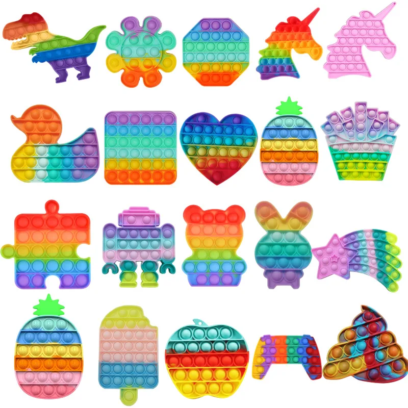 Rainbow Bubble Pops Fidget Kids Toy Sensory Autisim Special Need Its Anti-stress Stress Relief Squishy Fidget Toy Random Color
Rainbow Bubble Pops Fidget Kids Toy Sensory Autisim Special Need Its Anti-stress Stress Relief Squishy Fidget Toy Random Color