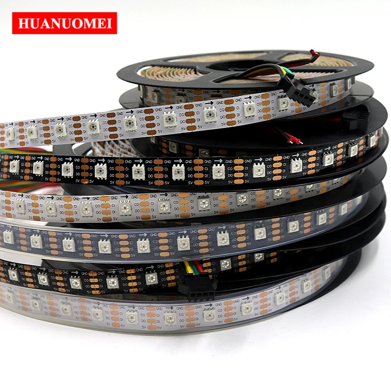 5V 60 светодиодный s/m HD107S Светодиодная лента APA102C цифровая 5050 SMD RGB Пиксельная гибкая