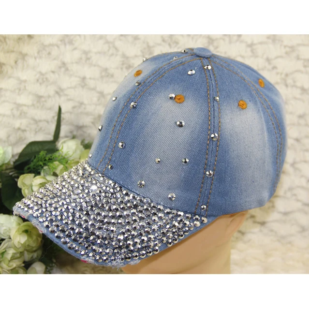 Blue Adjustable Rhinestoned Denim Baseball Cap Hiphop Cap For Women
Blue Adjustable Rhinestoned Denim Baseball Cap Hiphop Cap For Women