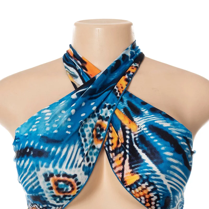 Evessi Printed Halter Top and Ruched Skirt Sets Sexy Midnight Club Two Piece Outfits for Women Bandage Party Wear Matching Set
Evessi Printed Halter Top and Ruched Skirt Sets Sexy Midnight Club Two Piece Outfits for Women Bandage Party Wear Matching Set