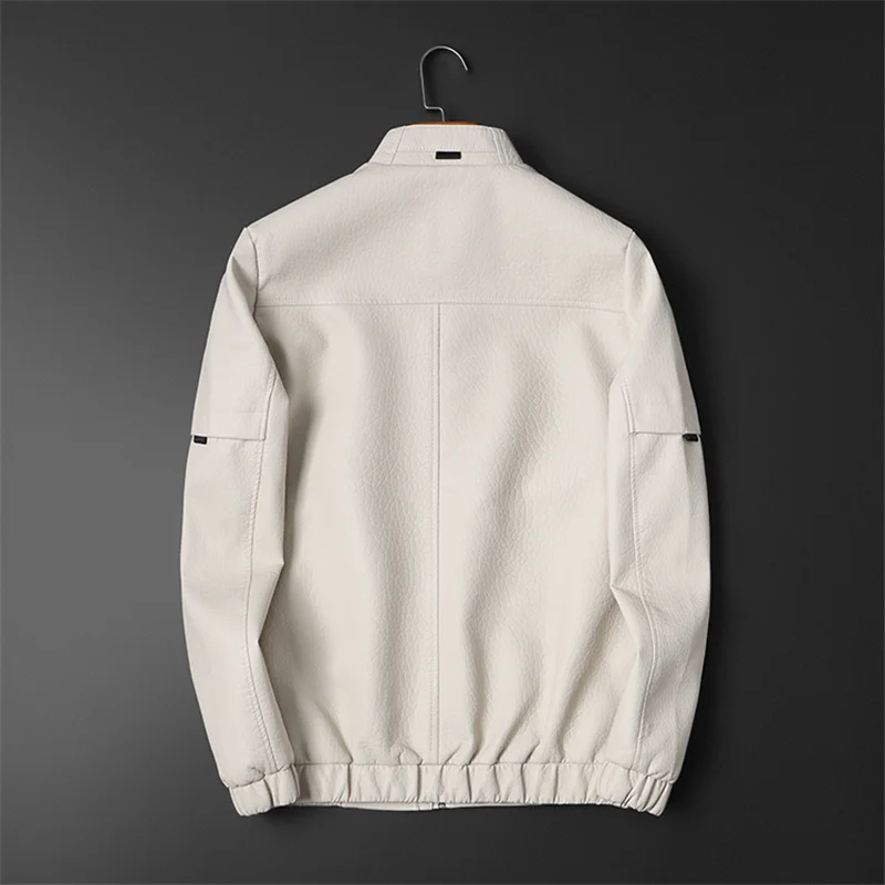 LANDISTO men jacket leather jacket men/ /men's jacket PU jacket white solid men clothing Motorcycle style
LANDISTO men jacket leather jacket men/ /men's jacket PU jacket white solid men clothing Motorcycle style