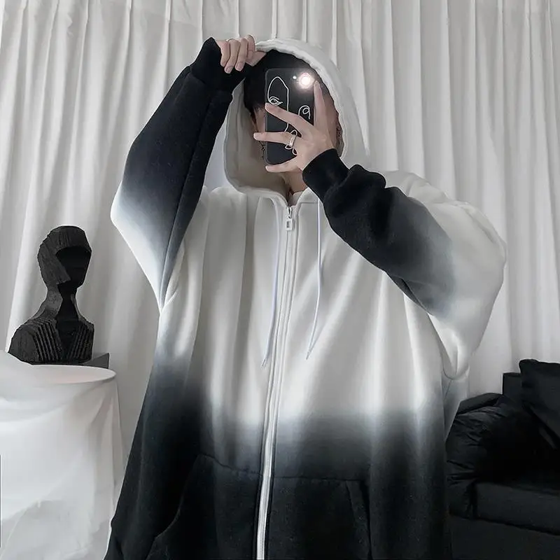Men Plus Size Hoodies Autumn Streetwear Zip-up Oversize Sweatshirt Jacket Trendy Solid Pocket Turn-down Collar Women Outwear
Men Plus Size Hoodies Autumn Streetwear Zip-up Oversize Sweatshirt Jacket Trendy Solid Pocket Turn-down Collar Women Outwear