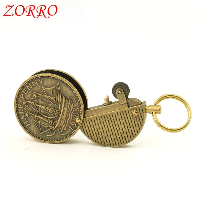 Creative Retro Portable Kerosene Lighter Metal Coin Grinding Wheel Flint Gasoline Lighters Pendant Gadgets Decorations Buckle
Creative Retro Portable Kerosene Lighter Metal Coin Grinding Wheel Flint Gasoline Lighters Pendant Gadgets Decorations Buckle