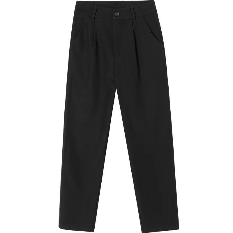 Spring Autumn Women High Waist Black Ankle Length Harem Pants Office Lady High Waist Pocket Straight Work Suit Pants
Spring Autumn Women High Waist Black Ankle Length Harem Pants Office Lady High Waist Pocket Straight Work Suit Pants