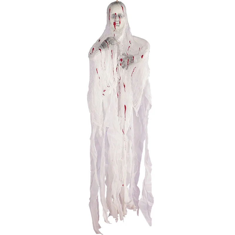 Halloween Hanging Ghost Secret Room Haunted House Horror Decoration Scary Props White Bloody Hanging Ghost Voice Control Switch
Halloween Hanging Ghost Secret Room Haunted House Horror Decoration Scary Props White Bloody Hanging Ghost Voice Control Switch
