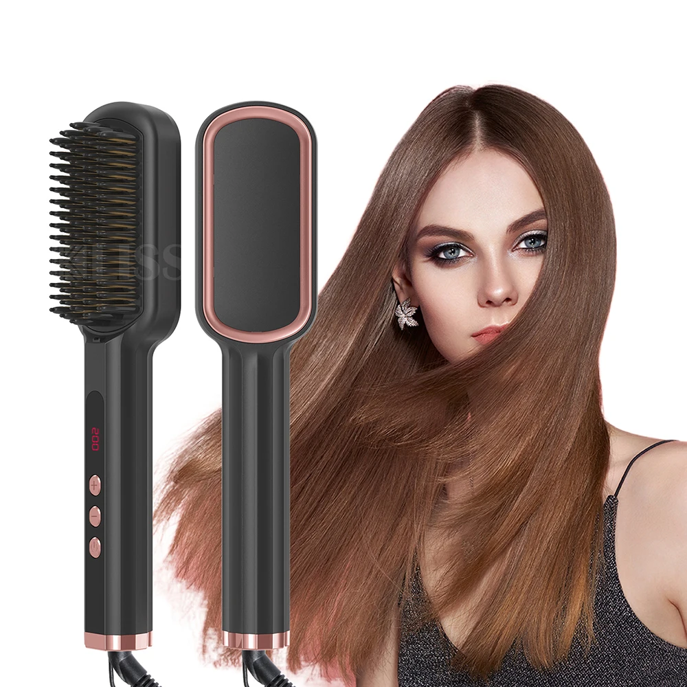 Hot Comb Straightener Professional Hair Straightener Flat Iron Straightening Brush Electric Beard Brush Heating Comb Hair Curler
Hot Comb Straightener Professional Hair Straightener Flat Iron Straightening Brush Electric Beard Brush Heating Comb Hair Curler