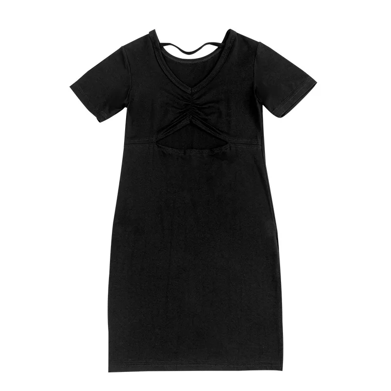 Girls' dresses 2021 summer new children's wear back waistless slim slim back small black dress
Girls' dresses 2021 summer new children's wear back waistless slim slim back small black dress