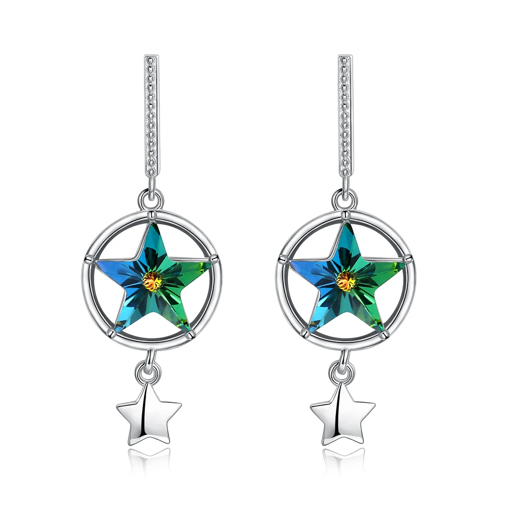 ZEMIOR Earrings For Women 925 Sterling Silver Green Star Austria Crystal Drop Earring Female Fine Party Jewelry New Arrival
ZEMIOR Earrings For Women 925 Sterling Silver Green Star Austria Crystal Drop Earring Female Fine Party Jewelry New Arrival
