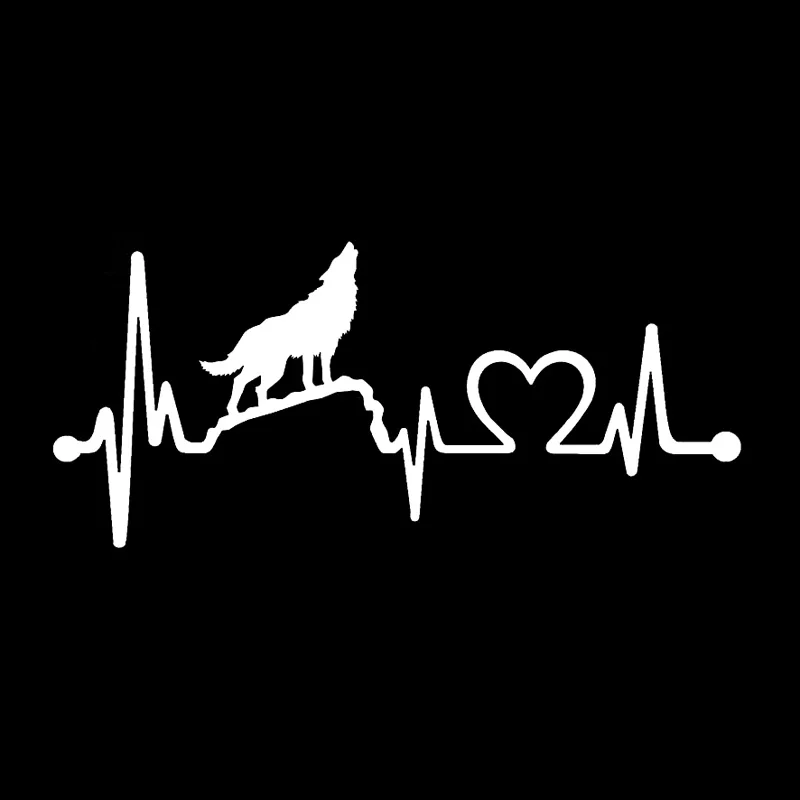 Fun Howling Wolf Heartbeat Lifeline Decal Vinyl Black/Silver Car Sticker 15.2CM*6.8CM
Fun Howling Wolf Heartbeat Lifeline Decal Vinyl Black/Silver Car Sticker 15.2CM*6.8CM