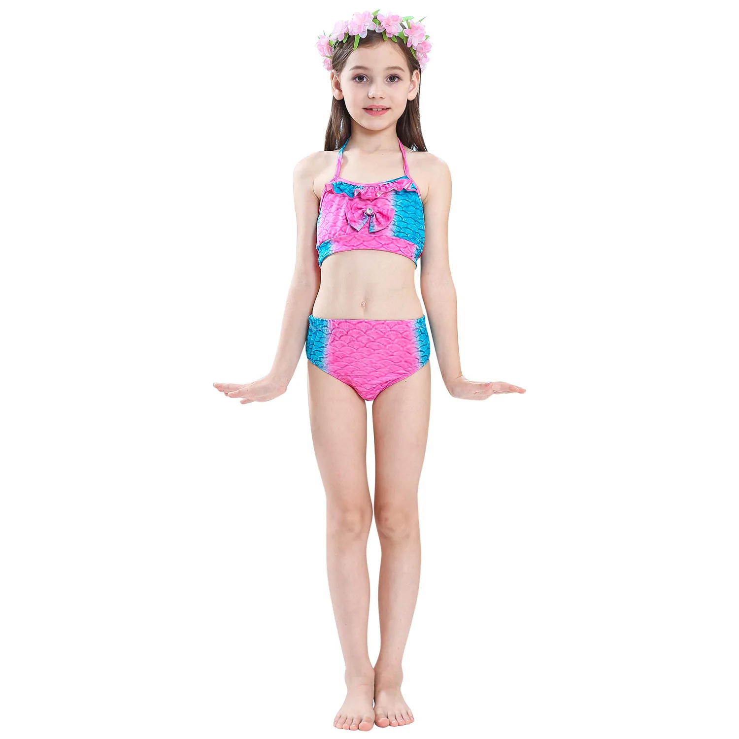 Kids Mermaid Tail Swimsuit with Fins Tops Bikini Suit Girls Monofin Swimmable Halloween Costumes Cosplay Swimming Wear Flipper
Kids Mermaid Tail Swimsuit with Fins Tops Bikini Suit Girls Monofin Swimmable Halloween Costumes Cosplay Swimming Wear Flipper