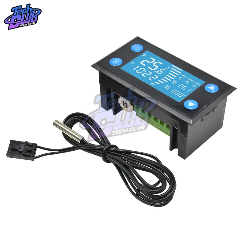 W1213 AC 110 -220V Smart Temperature Controller LCD Digital Thermostat Timer Sensor Probe Cool Heat Mode for Incubator Aquarium
W1213 AC 110 -220V Smart Temperature Controller LCD Digital Thermostat Timer Sensor Probe Cool Heat Mode for Incubator Aquarium