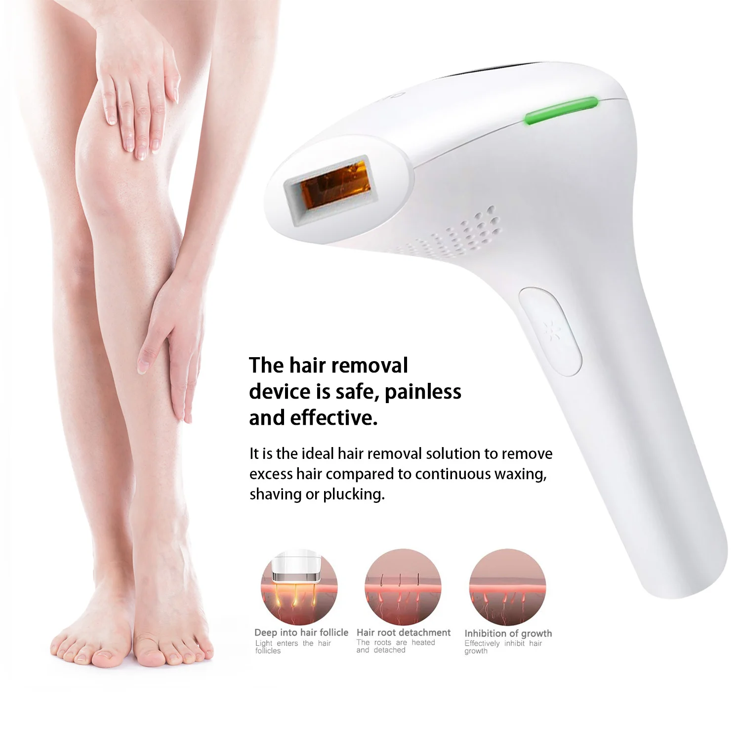 IPL Laser Epilator professional Permanent LCD Laser Hair Removal Painless Hair Remover Machine for Women
IPL Laser Epilator professional Permanent LCD Laser Hair Removal Painless Hair Remover Machine for Women