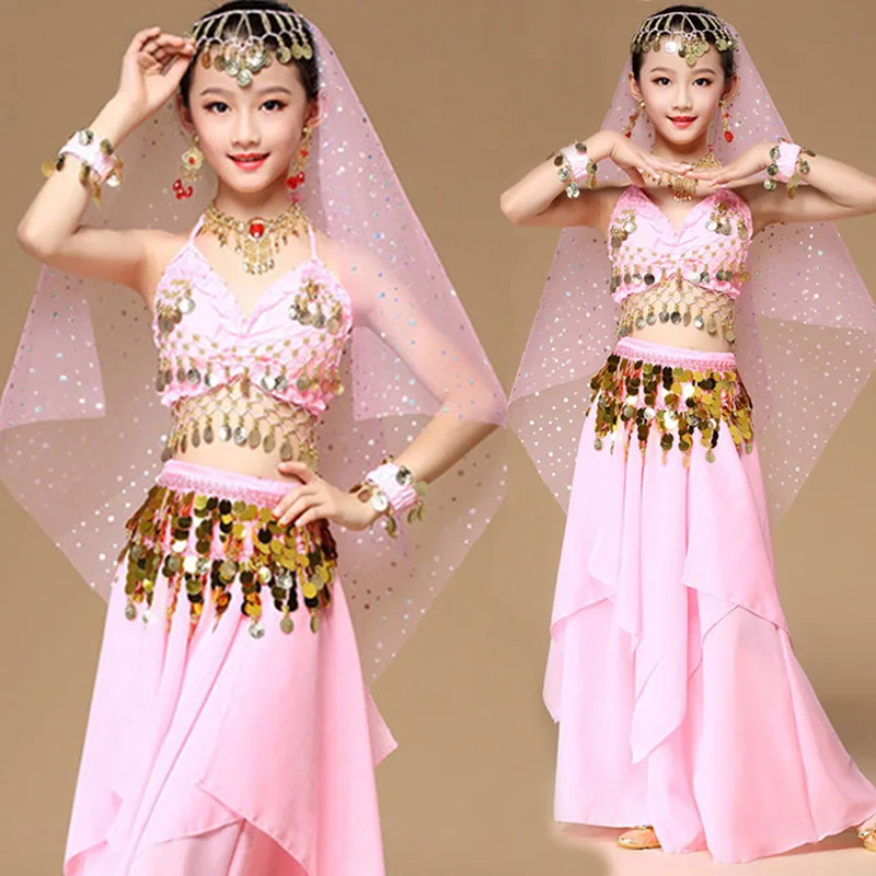 5pcs/Set Kids Belly Dance Costumes Set Pink Oriental Bollywood Dance Girls Belly Dancing Children India Dance Stage Clothes
5pcs/Set Kids Belly Dance Costumes Set Pink Oriental Bollywood Dance Girls Belly Dancing Children India Dance Stage Clothes