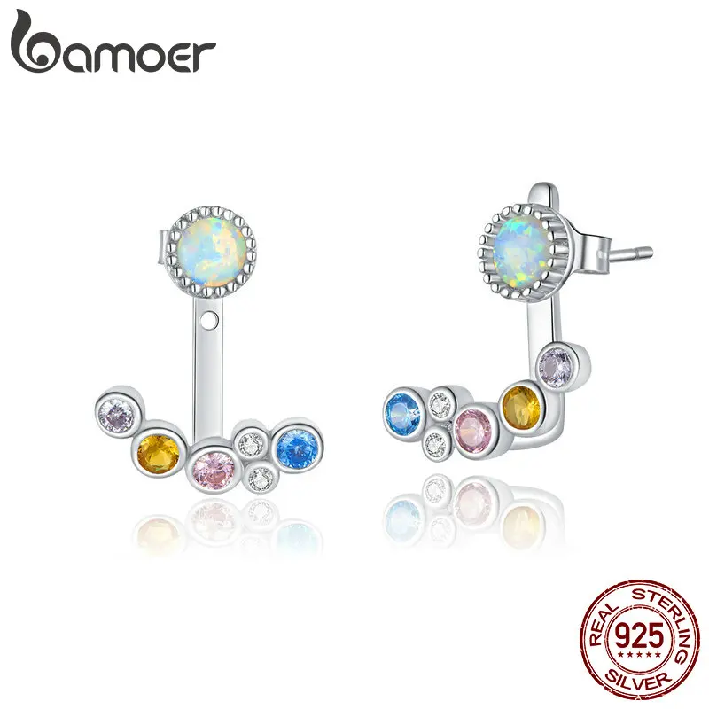 bamoer Silver 925 Jewelry White Opal JoyerÃa Colorful Bubble Ear Jacket Earrings for Women Hypoallergenic Wedding Jewelry BSE392
bamoer Silver 925 Jewelry White Opal JoyerÃa Colorful Bubble Ear Jacket Earrings for Women Hypoallergenic Wedding Jewelry BSE392