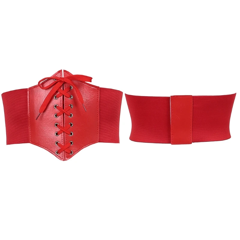 Women Lace-up Elastic Waist Belt PU Leather High Waist Corset Belt Ultra Super Wide Tied Waspie Belt My19 21 Dropshipping
Women Lace-up Elastic Waist Belt PU Leather High Waist Corset Belt Ultra Super Wide Tied Waspie Belt My19 21 Dropshipping