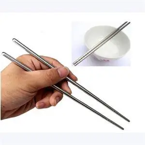 

1 Pair Stainless Steel Chopsticks Laser Engraving Patterns Food Sticks Portable Reusable Chopstick Sushi Hashi