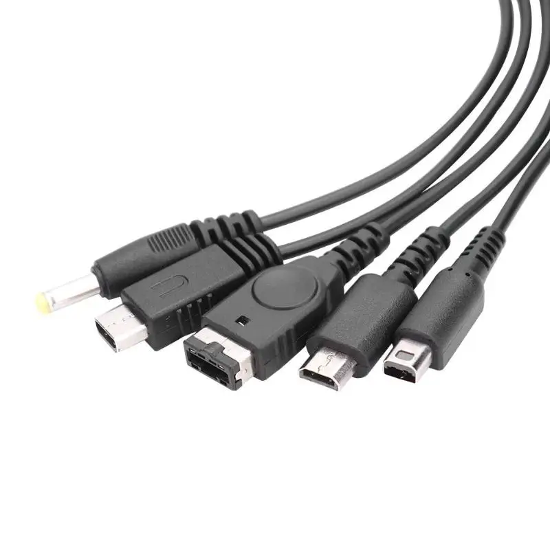 Зарядный USB-кабель 5 в 1 для Nintendo NEW 3DS XL NDS Lite NDSI LL WII U зарядное устройство GBA Sony PSP 1000/