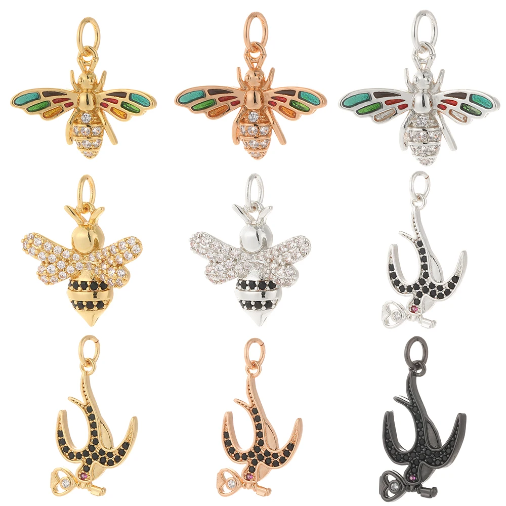 Animals Charms for Jewelry Making Swallow Bee Designer Jewelry Charms for Diy Earrings Necklace Bracelet Charm Copper
Animals Charms for Jewelry Making Swallow Bee Designer Jewelry Charms for Diy Earrings Necklace Bracelet Charm Copper