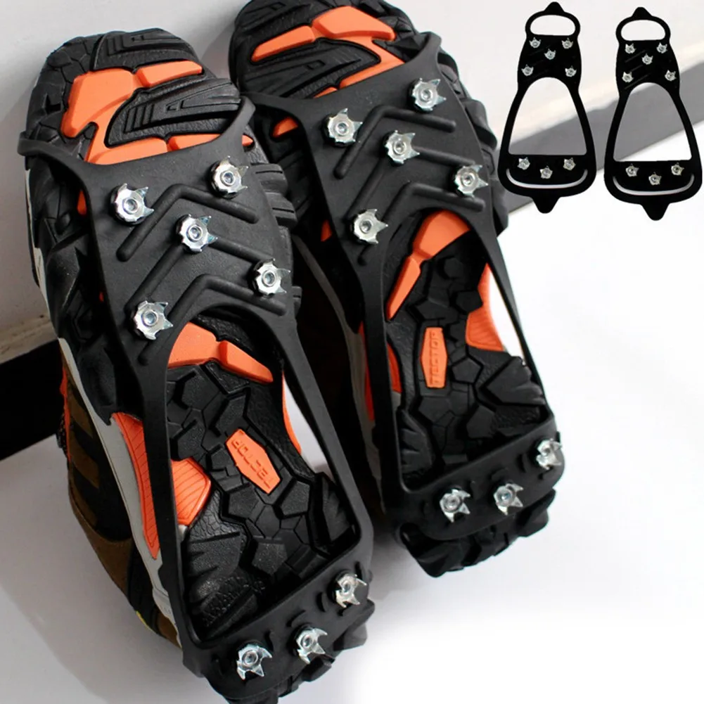 8 Studs Anti-Skid Snow Ice Climbing Shoe Spikes Outdoor Winter Walk Ice Fishing Snow Shoes TPE+Steel Anti-Slip Snow Shoes Covers
8 Studs Anti-Skid Snow Ice Climbing Shoe Spikes Outdoor Winter Walk Ice Fishing Snow Shoes TPE+Steel Anti-Slip Snow Shoes Covers