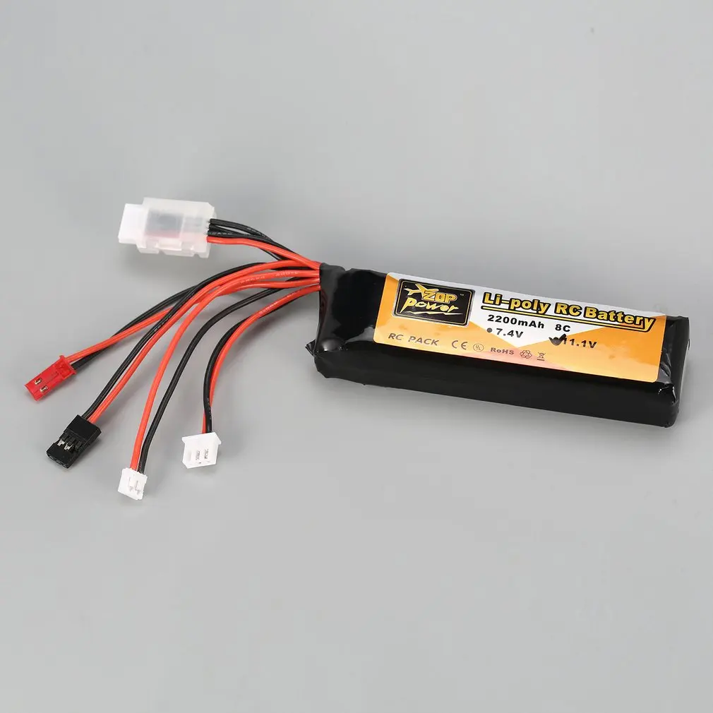

New ZOP Power 11.1V 2200mAh 3S 8C Lipo Battery JR JST FUBEBA Plug for Transmitter Batteries for RC Helicopter Spare Parts Accs