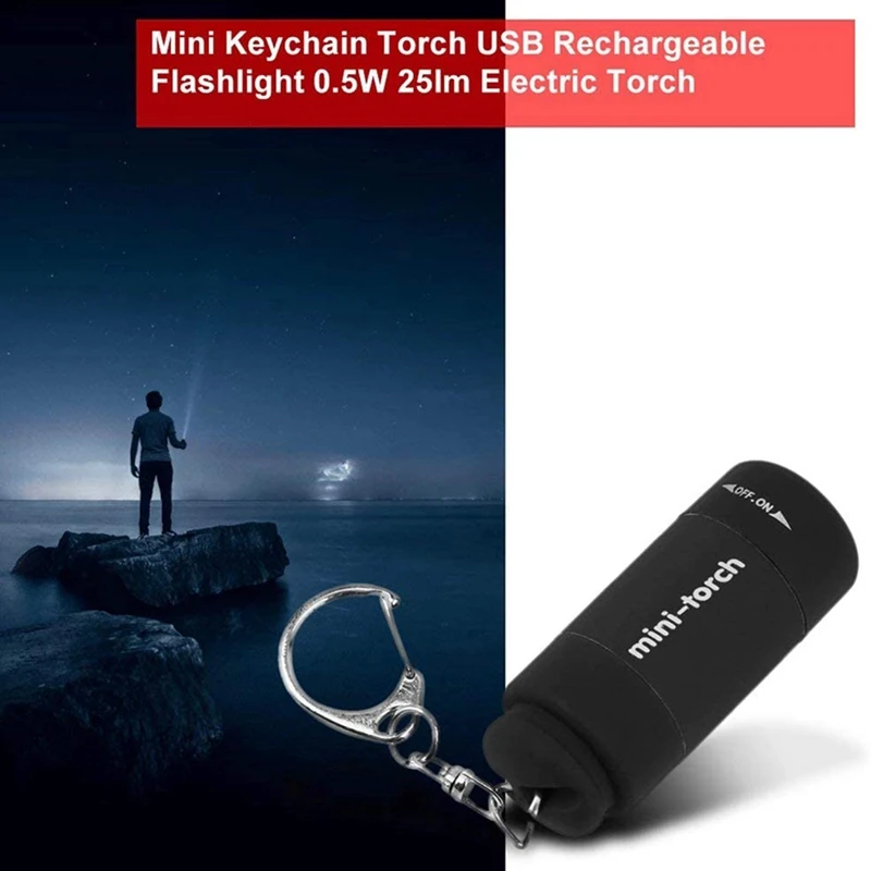 Акция! Светодиодный перезаряжаемый USB мини фонарик портативный карманный брелок