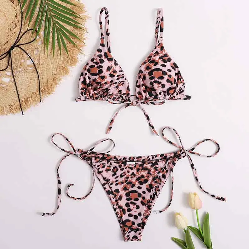 Bikini 2021Sexy Low Waist Swimsuit Women Swimwear Bandage Bikini Set Leopard Print Bathing Suit Summer Beachwear Swimming Suit
Bikini 2021Sexy Low Waist Swimsuit Women Swimwear Bandage Bikini Set Leopard Print Bathing Suit Summer Beachwear Swimming Suit