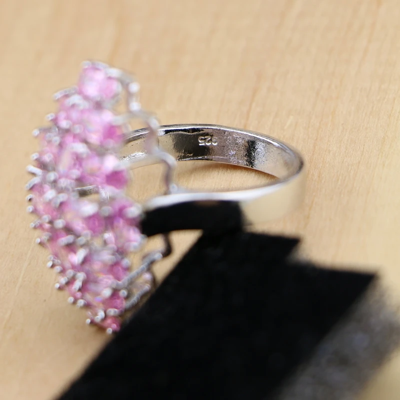 925 Sterling Silver Jewelry Mystic Pink CZ White Zircon Princess Jewelry Sets For Women Earrings/Pendant/Necklace/Ring/Bracelet
925 Sterling Silver Jewelry Mystic Pink CZ White Zircon Princess Jewelry Sets For Women Earrings/Pendant/Necklace/Ring/Bracelet